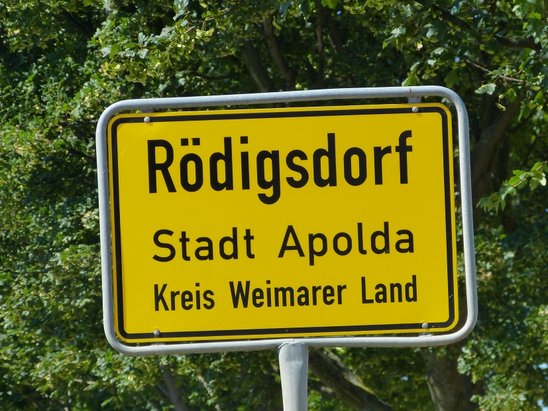 Ortsschild Rödigsdorf