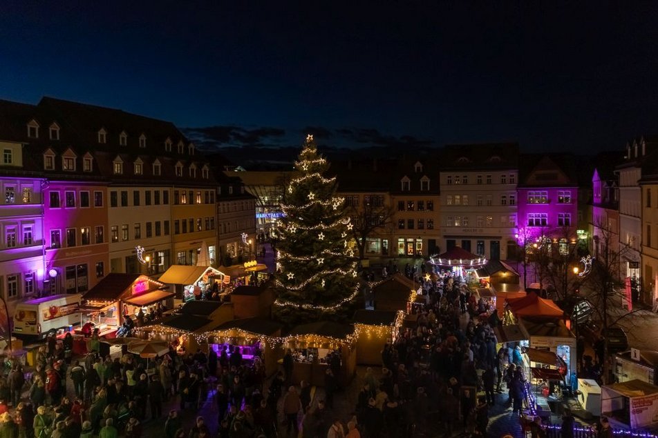 Marktplatz zum Apoldaer Lichterfest